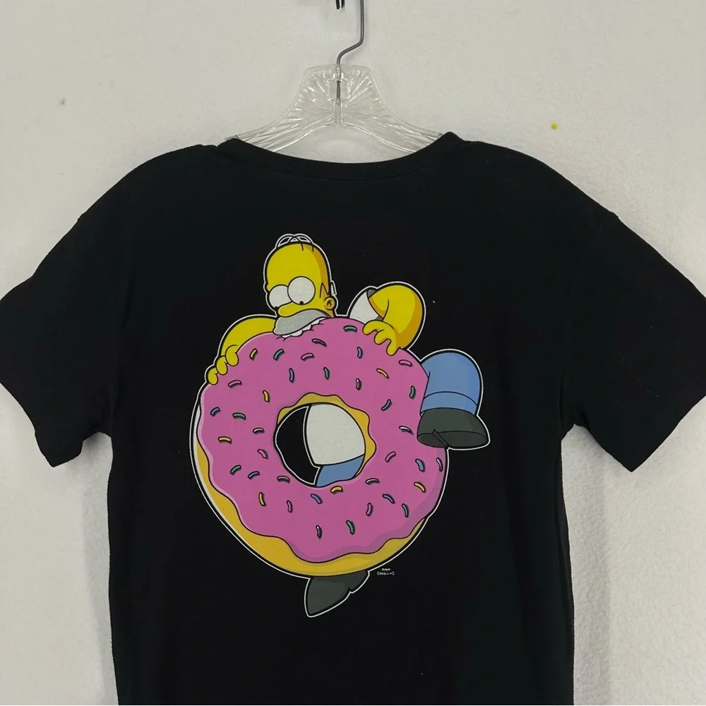 Old Navy Pop Sugar Homer Simpson Donut T Shirt Girls X-Large‎ Black